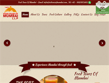 Tablet Screenshot of foodtoursofmumbai.com